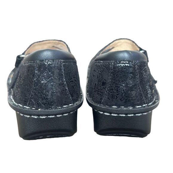 Alegria Dayna Black Paisley Mary Jane Shoes Size 37 WIDE. US Size 7 - 7 1/2 WIDE - Picture 4 of 11